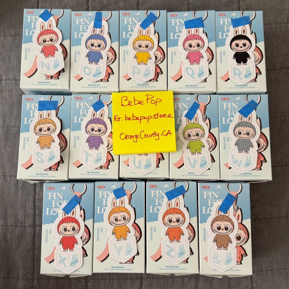 Y | THE MONSTERS Pin for Love Series-Vinyl Plush Pendant Blind Box